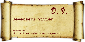 Devecseri Vivien névjegykártya